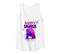 Mujer Sassysaurus Toddler Girls Women Dinosaurs Fan Enthusiast Camiseta sin Mangas