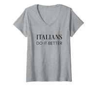 Mujer Satirical Italians Do It Better Camiseta Cuello V
