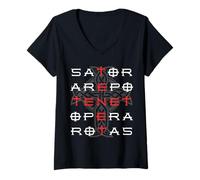 Mujer Sator Arepo Tenet Opera Rotas Christian Symbol Camiseta Cuello V
