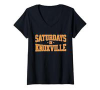 Mujer Saturdays In Knoxville, Tennessee Lover and Fan Souvenir Camiseta Cuello V