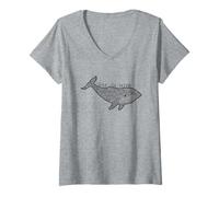 Mujer Save The Ocean - Ballena, Ballena Camiseta Cuello V