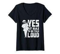 Mujer Saxofonista Saxofonista Tiene Que Ser Tan Fuerte Camiseta Cuello V