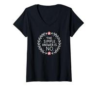 Mujer Saying No Nicely Sweet Funny Floral Sarcasmo Camiseta Cuello V