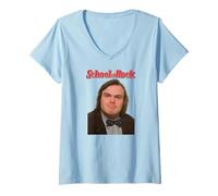 Mujer School of Rock Dewey Photo Rock Band Movie Camiseta Cuello V