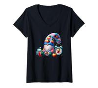 Mujer School Themed Gnome Student For Teachers First Day Of School Camiseta Cuello V