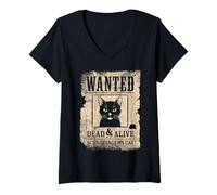 Mujer Schrödinger's Cat Funny Escape Science Plan Design Vintage Camiseta Cuello V