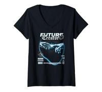 Mujer Sci Fi Future Creator Cyberpunk Visionario Camiseta Cuello V
