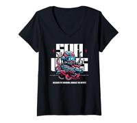 Mujer Sci Fi Ops descubre lo Desconocido Abraza el Infinito Camiseta Cuello V