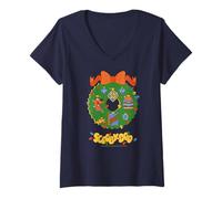 Mujer Scooby-Doo - Corona navideña SD Snacks Festive Cheer Camiseta Cuello V