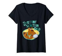 Mujer Scooby-Doo Father's Day Mystery Solver Dad Camiseta Cuello V