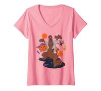 Mujer Scooby-Doo Halloween Monster Treats Camiseta Cuello V