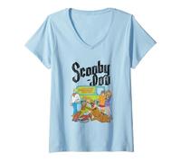 Mujer Scooby Doo Mystery Machine Gang Camiseta Cuello V