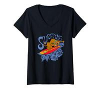 Mujer Scooby Doo Surfing Dog Camiseta Cuello V