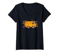 Mujer Scooby Doo The Mystery Machine Halloween Camiseta Cuello V