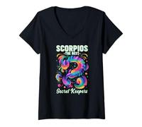 Mujer Scorpios The Best Secret Keepers Camiseta Cuello V
