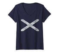 Mujer Scotland Flag Saltire Scot Scottish Independence Pride Camiseta Cuello V