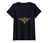 Mujer SCP de ficción extraña colaborativa de The Wanderer's Library Camiseta Cuello V