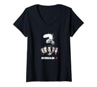 Mujer Scream 3 Classic Movie Poster Vintage Y2K Horror Camiseta Cuello V