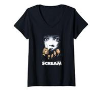 Mujer Scream Classic Movie Poster Vintage 90's Horror Camiseta Cuello V