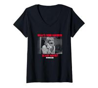Mujer Scream What's Your Favorite Scary Movie Vintage 90's Horror Camiseta Cuello V