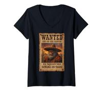 Mujer Se Busca El Squatcho Southwest Cryptid Funny Taco Lovers Camiseta Cuello V