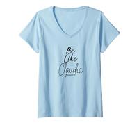Mujer Sé como Claudia Mateo 27:19 Camiseta Cuello V