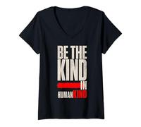 Mujer Sé el Tipo en la Humanidad bondad afirmación Positiva Camiseta Cuello V
