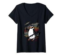 Mujer Sé fuerte, pingüino, resiste el racismo Camiseta Cuello V