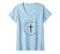 Mujer Sé quien Dios te ha Llamado a ser: fe Cristiana, Cita Camiseta Cuello V