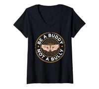 Mujer Sé un Amigo, no un acosador, amabilidad, acoso Camiseta Cuello V