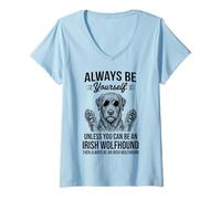 Mujer Sé un Perro Lobo irlandés Divertido Perro Lobo irlandés Camiseta Cuello V