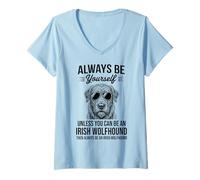 Mujer Sé un Perro Lobo irlandés Divertido Perro Lobo irlandés Camiseta Cuello V