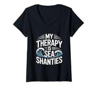 Mujer Sea Shanty Sea Shanties The Wellerman Sea Shanty Camiseta Cuello V