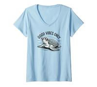 Mujer Sea Turtle Decor Lover Ocean Life Creatures Beach Camiseta Cuello V