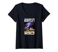 Mujer Searching For Bortle 1 Astronomy Stargazing Dark Sky Funny Camiseta Cuello V