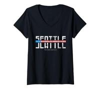 Mujer Seattle Vintage Washington Camiseta Cuello V