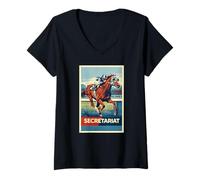 Mujer Secretaría Caballos, Carreras de Caballos, Santa Anita, del Mar, Caballos Camiseta Cuello V
