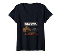 Mujer Sedona Arizona Road Trip Wild West Desert Vintage Al Aire Libre Camiseta Cuello V