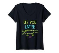 Mujer See You Later Alligator, Last Day of School Teacher Summer Camiseta Cuello V