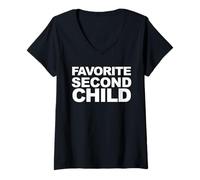 Mujer Segundo Hijo Favorito Camiseta Cuello V