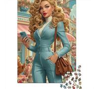 Mujer Segura de sí Misma Puzzle 1000 Piezas Adultos Cumpleaños Juego De Rompecabezas Decoración Juegos EduGatoivos Stress Relief Toy 1000pcs (75x50cm)