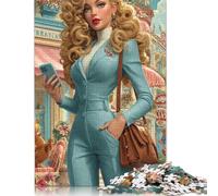 Mujer Segura de sí Misma Puzzles 300 Piezas Adultos Cumpleaños Juego De Rompecabezas EduGatoional Game Decoración Stress Relief Toy 300pcs (40x28cm)
