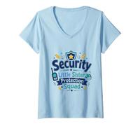 Mujer Seguridad del escuadrón de protección de Hermanas pequeñas de Guardia para Hermanos Camiseta Cuello V