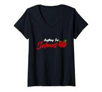 Mujer Selenas impresionantes, rosas rojas, es una cosa de Selena, amabilidad Camiseta Cuello V