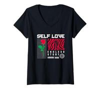 Mujer Self Love - Aesthetic Edgy Streetwear Camiseta Cuello V