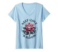 Mujer Self-Love Blossoming Women's Empowerment Camiseta Cuello V