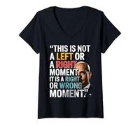Mujer Senador Cory Booker Este no es un momento de izquierda o derecha Camiseta Cuello V