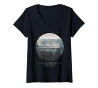 Mujer Sendero John Muir Parques Nacionales de Yosemite Senderismo Camiseta Cuello V