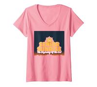 Mujer Senior Sunrise 2025: el Principio del Fin Camiseta Cuello V, Rosado, M