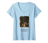 Mujer Señoras en Espera por Diego Velazquez con Gafas de Sol Camiseta Cuello V